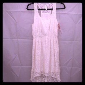 NWT Xhilaration high-low ivory lace dress